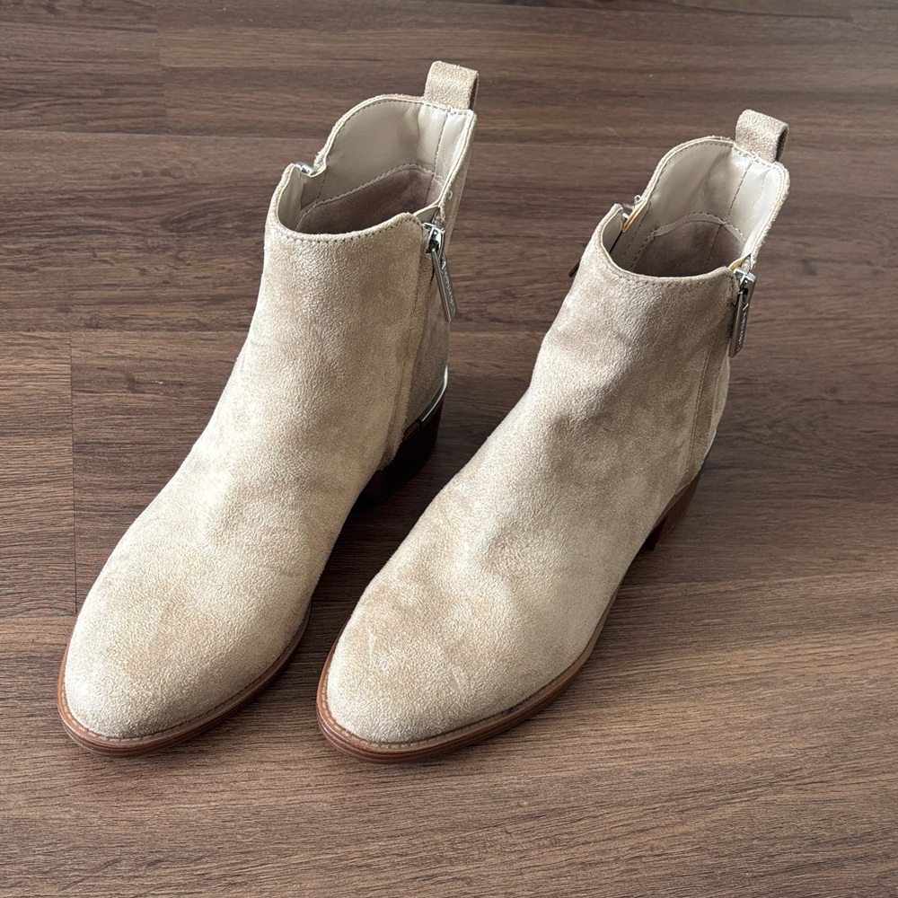 Calvin Klein Cream Ankle Booties NEW